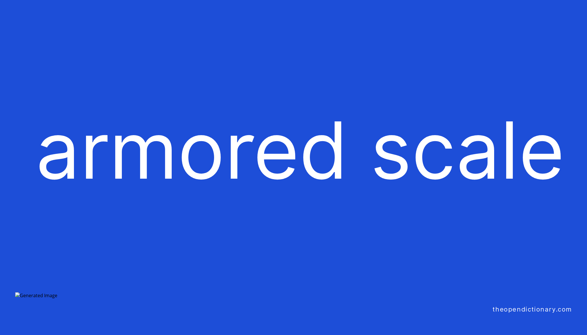 Armored scale Meaning of Armored scale Definition of Armored scale